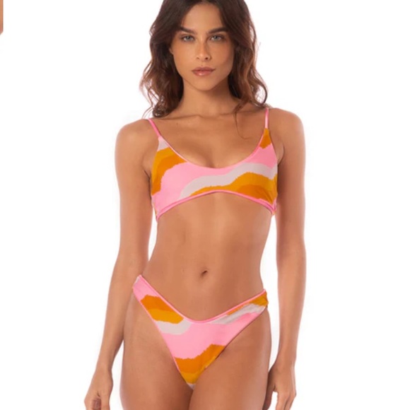 Maaji Orchid Pink Liberties Bralette Bikini M - Picture 6 of 11